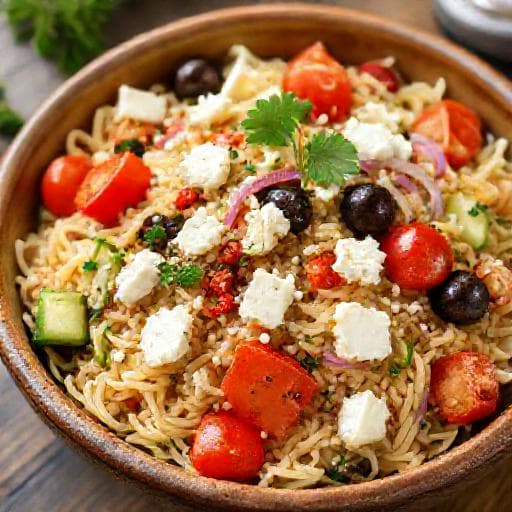 Salată de Orzo Mediteraneană Clasică