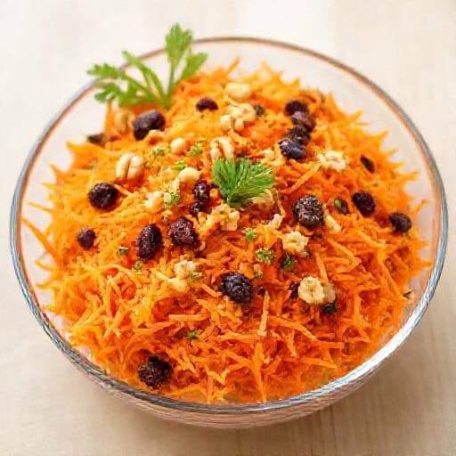 Salată de Morcov cu Nuci și Stafide