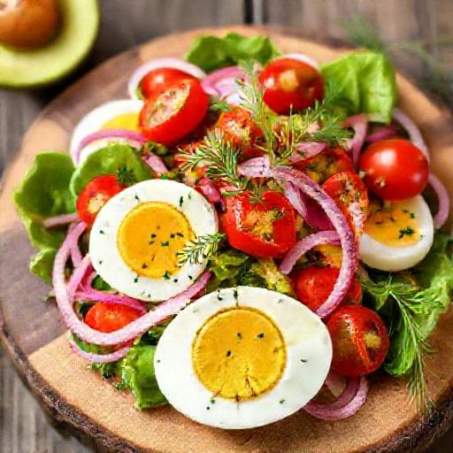 Salată Rapidă de Avocado cu Ou și Roșii Cherry