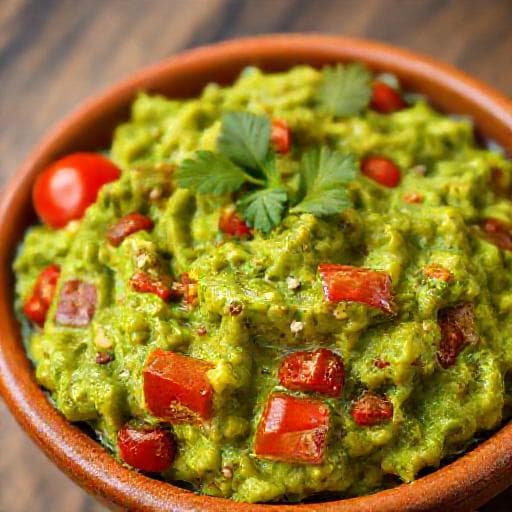 Guacamole cu Roșii și Usturoi
