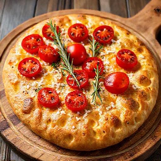 Focaccia cu Rozmarin și Roșii Cherry