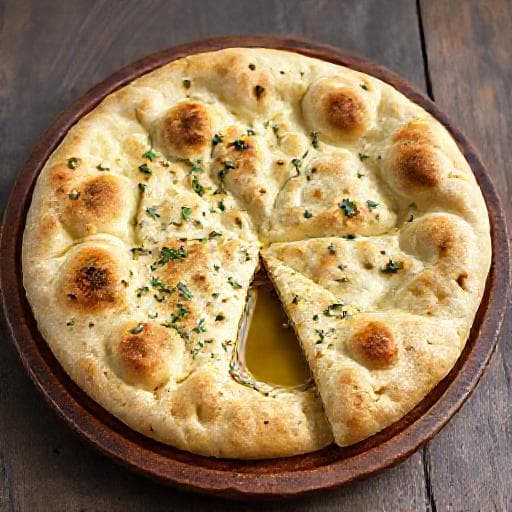 Pâine Pita cu Usturoi și Ierburi