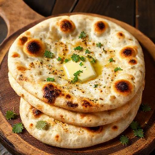 Naan cu usturoi tradițional