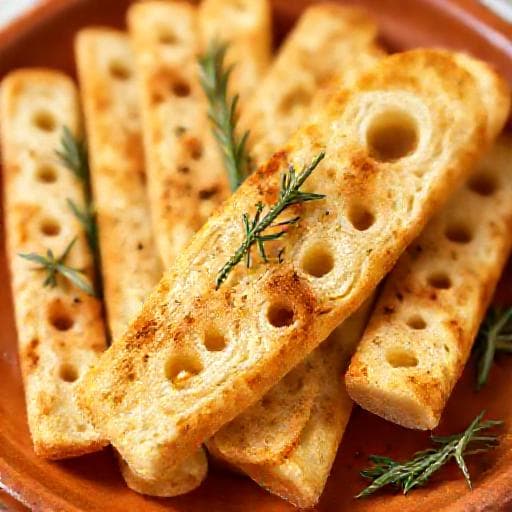 Batoane de Pâine cu Usturoi și Rozmarin (Stil Italian)