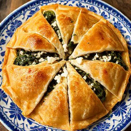 Börek cu Brânză și Spanac (Varianta Grecească - Spanakopita)