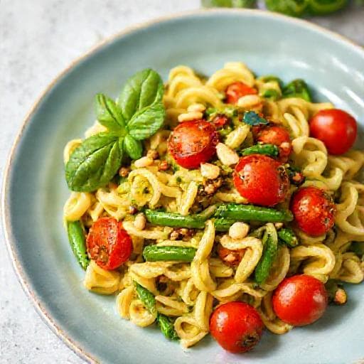 Paste Primavera cu Pesto și Roșii Cherry