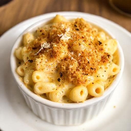 Mac and Cheese cu Trufe și Pâine Crocantă