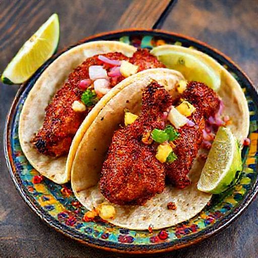 Tacos al Pastor cu Aripioare de Pui (Twist Creativ)