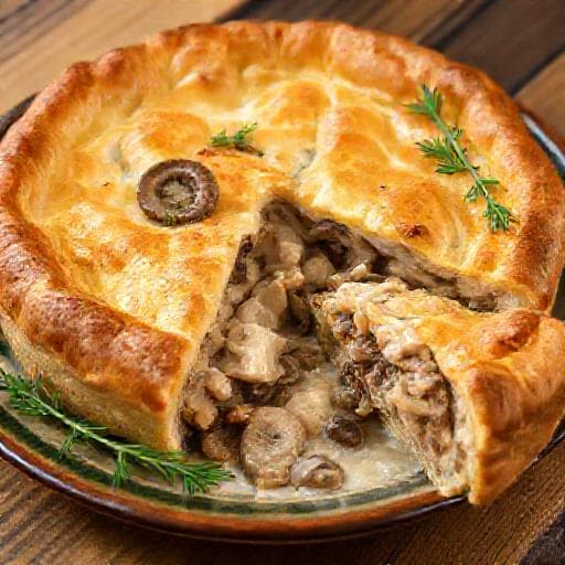 Plăcintă ardelenească cu pui și ciuperci