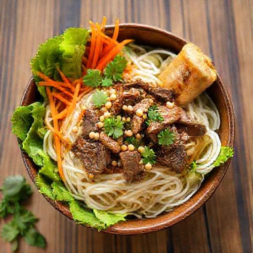 Bún Chả Giò Nam Bộ (Bún Bò cu Chả Giò)