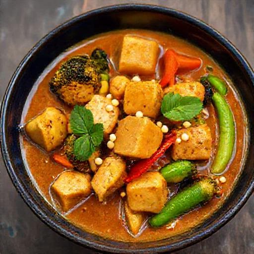 Curry Massaman cu Tofu și Legume (Vegetarian)