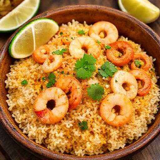 Nasi Goreng cu Fructe de Mare și Curry