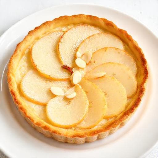Tartă de pere cu cremă de migdale (Frangipane)