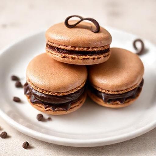 Macarons cu Ciocolată Neagră