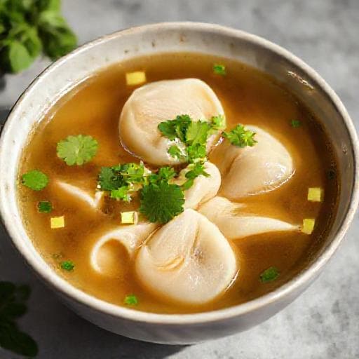Supă Wonton Rapidă (cu Găluște din Comerț)