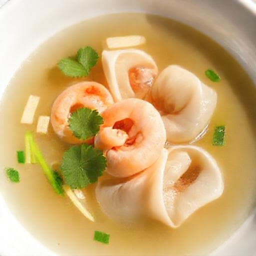 Supă Wonton cu Creveți și Ghimbir