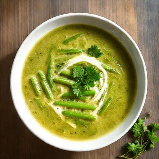 Ciorbă rapidă de fasole verde cu smântână