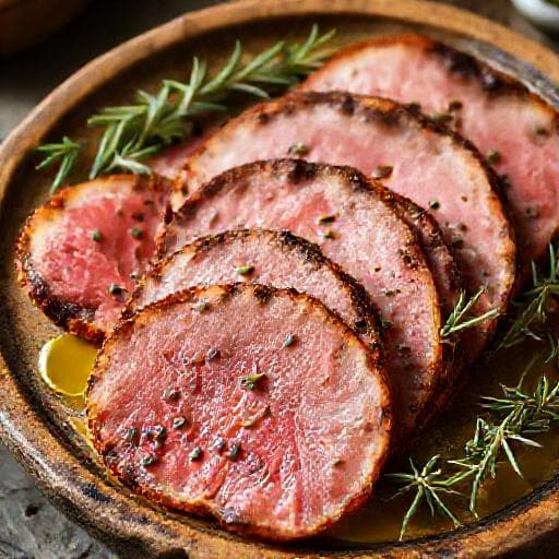 Pastramă de curcan afumată cu ierburi aromatice