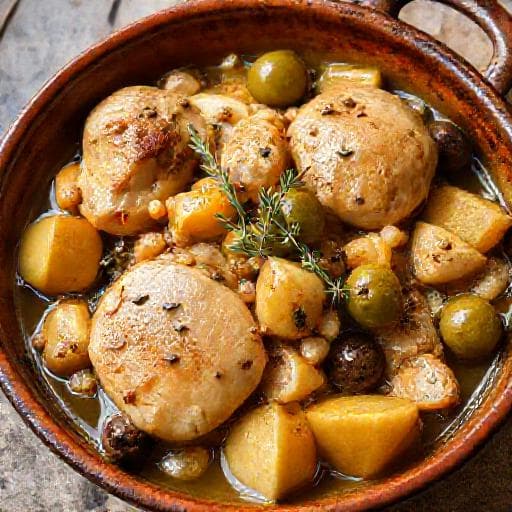 Pui cu Gutui și Măsline (Twist Mediteranean)