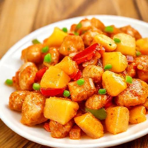 Pui cu Ananas în Sos Dulce-Acrisor (Clasic)