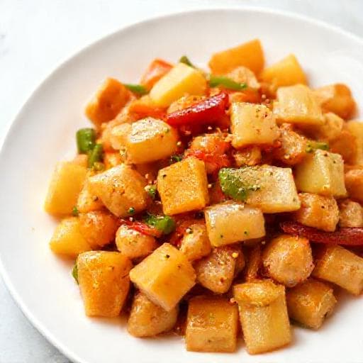 Pui cu Ananas în Sos Dulce-Acrisor (Rapid)