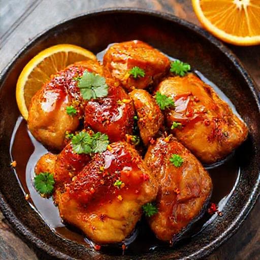 Pui Teriyaki cu Ghimbir și Portocală