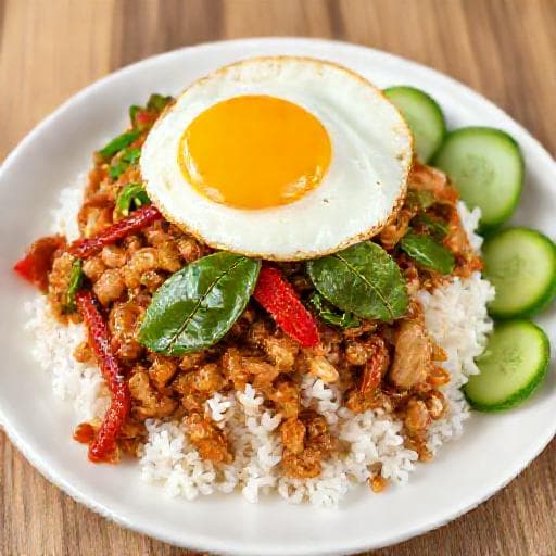 Pui cu Busuioc Thai (Pad Krapow Gai) - Clasic