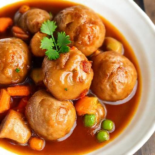 Chifteluțe de Porc în Sos Dulce-Acrisoară (Stil European)