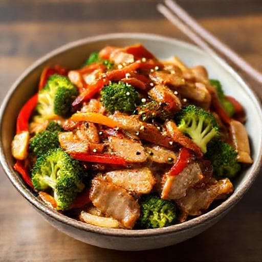 Porc Teriyaki Rapid (Stil Stir-Fry)