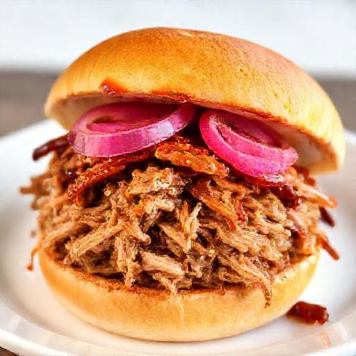 Burger Rapid cu Pulled Pork (Metoda la Slow Cooker)