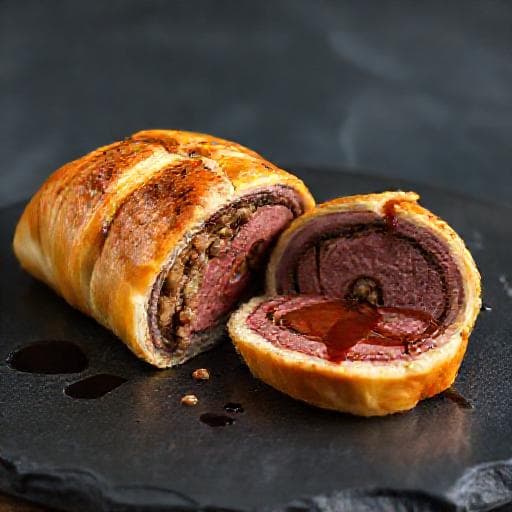 Vitellone Wellington cu Ciocan de Porc și Muștar