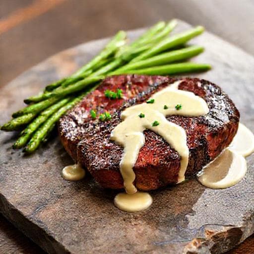 Chateaubriand cu Sos Béarnaise și Sparanghel Verde