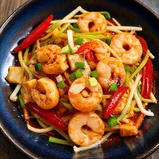 Tumis Tauge Tahu Udang Pedas