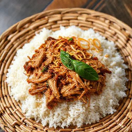 Nasi Liwet Ayam Suwir Kemangi