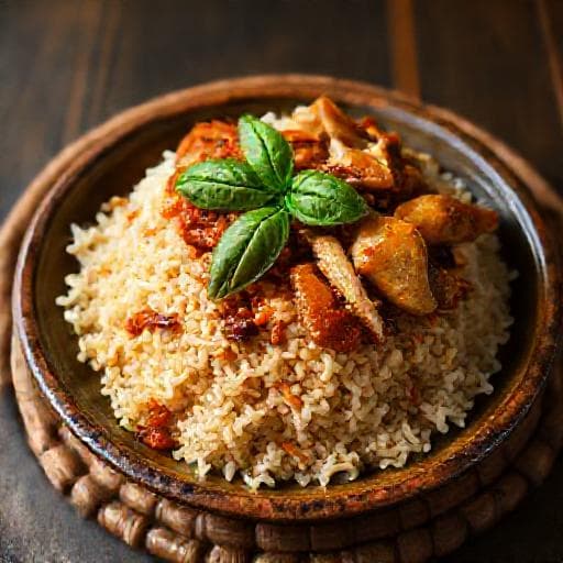Nasi Bakar Ayam Kemangi Pedas Manis