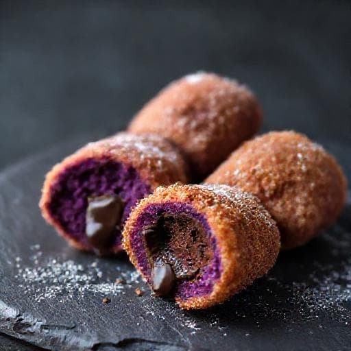 Kroket Kentang Ubi Ungu Isi Coklat