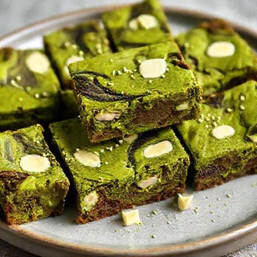 Brownies Panggang Matcha Cokelat Putih