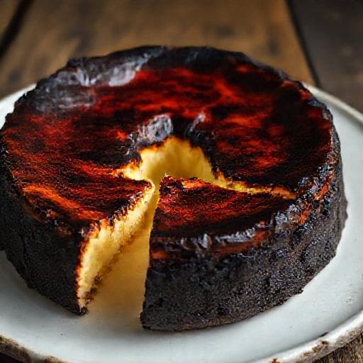 Kue Keju Basque Klasik