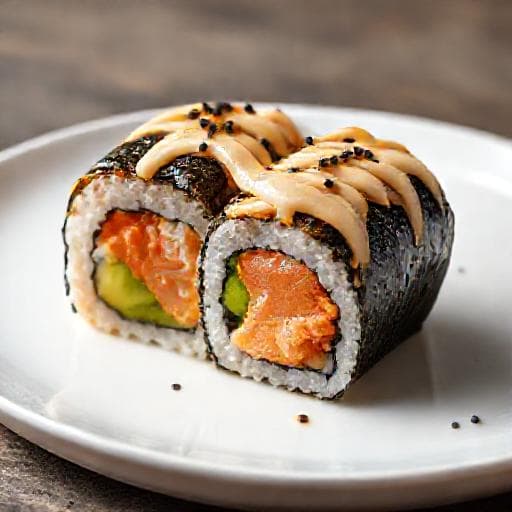 Salmon Mentai Sushi Roll