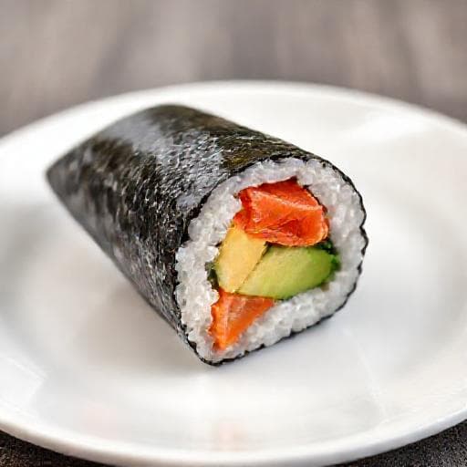 Salmon Avocado Temaki (Hand Roll)
