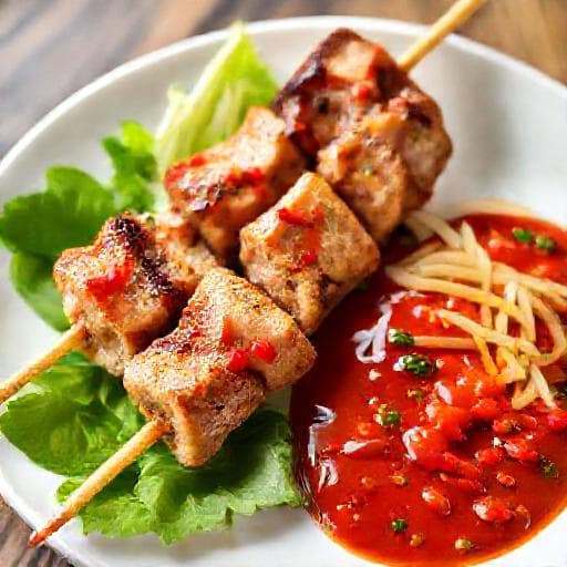 Sate Lilit Ikan Tuna Sambal Matah