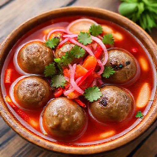 Bakso Mercon Kuah Asam Pedas