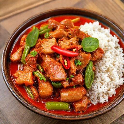 ผัดพริกแกงหมู (แบบดั้งเดิม)