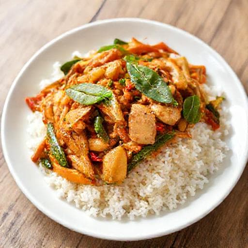 ผัดกะเพราไก่หน่อไม้