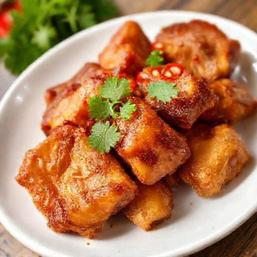 หมูสามชั้นทอดน้ำปลา (สูตรดั้งเดิม)