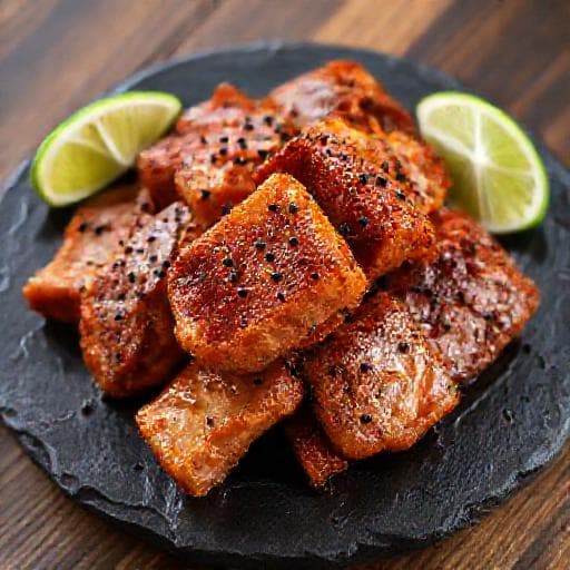 หมูสามชั้นทอดน้ำปลาพริกไทยดำ