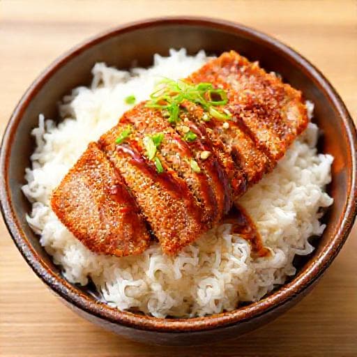 ข้าวหน้าหมูทอดทงคัตสึแบบดั้งเดิม