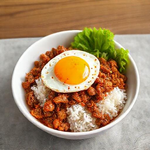 ข้าวหน้าหมูเกาหลี (สูตรเร่งด่วน)