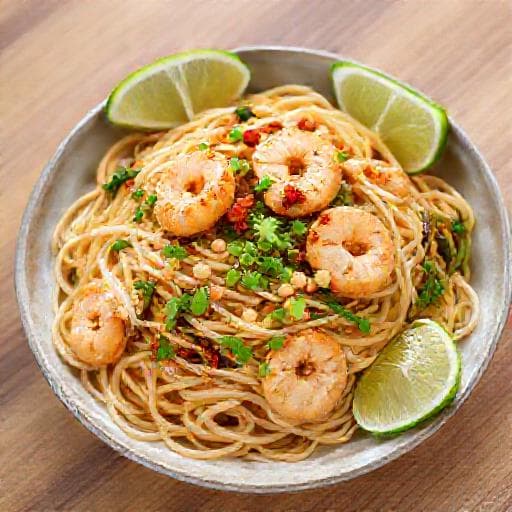 ผัดไทยกุ้งสด (สูตรดั้งเดิม)