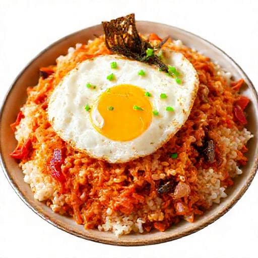 กิมจิผัดข้าวแบบดั้งเดิม